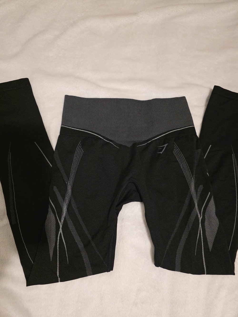 Gymshark X Analis Cruz Black and Gray High-Waist Performance Leggings